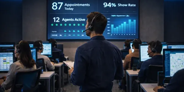 A manager coaching call center agents