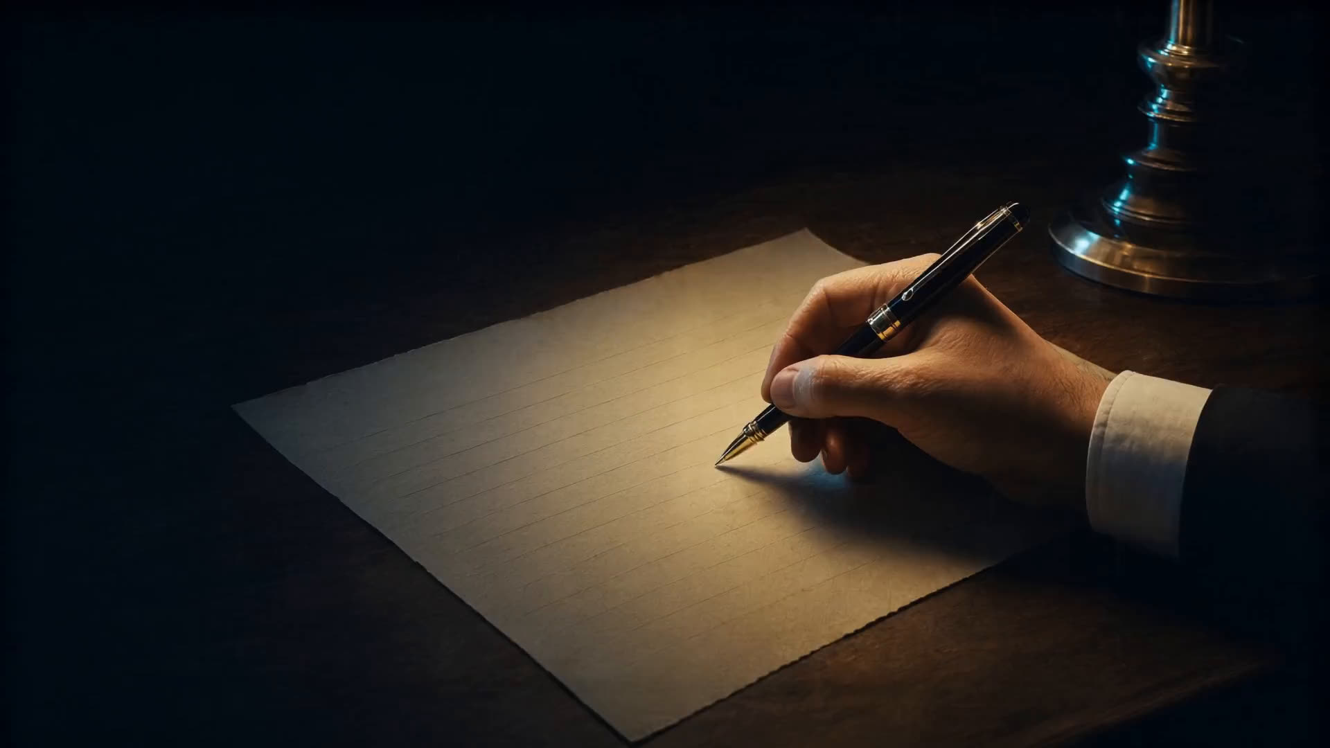 A hand with a pen about to sign a document